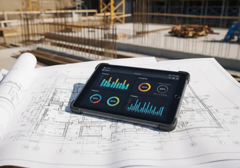 Tablet displaying campaign data on site